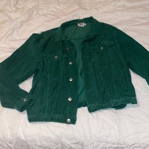 Princess Polly Corduroy Green Jacket Size XS/S
